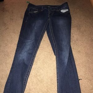 Dark Mid-Rise Skinny Jeans